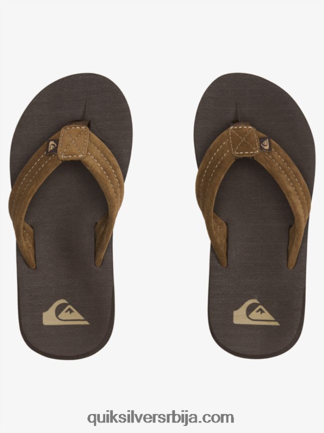 децаци Quiksilver 8-16 царвер сандале од антилопа браон 1 Z824VN2093