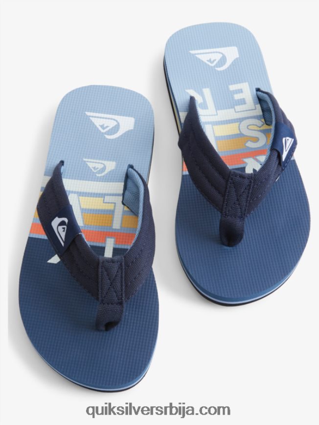 децаци Quiksilver 8-16 молокаи лаибацк омладинске основне сандале плава 3 Z824VN2250