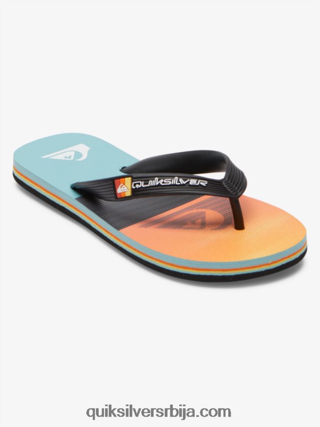 децаци Quiksilver 8-16 молокаи јапанке црна/наранџаста/сива Z824VN2021