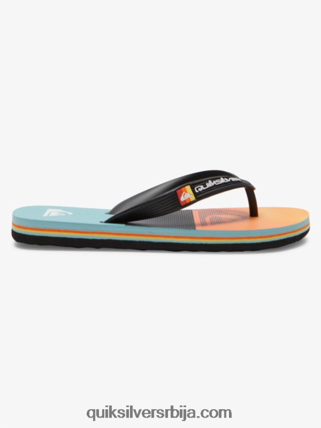 децаци Quiksilver 8-16 молокаи јапанке црна/наранџаста/сива Z824VN2021