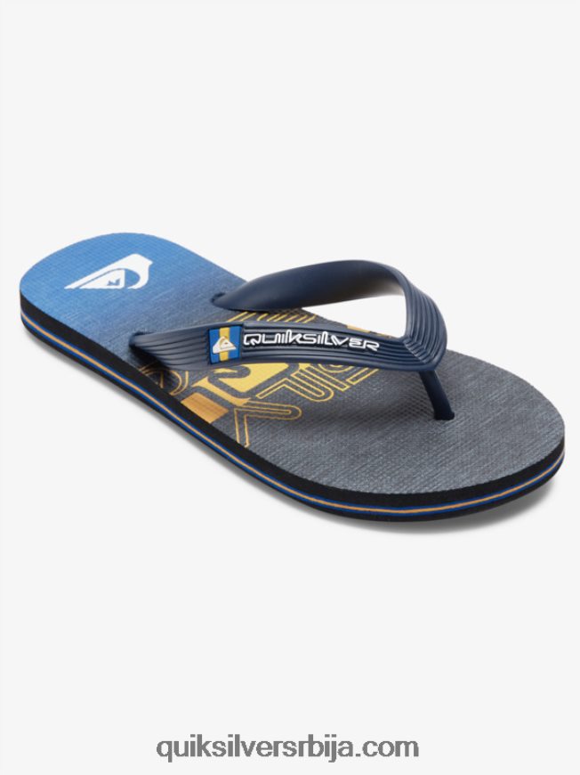 децаци Quiksilver 8-16 молокаи јапанке црно/наранџасто Z824VN2027