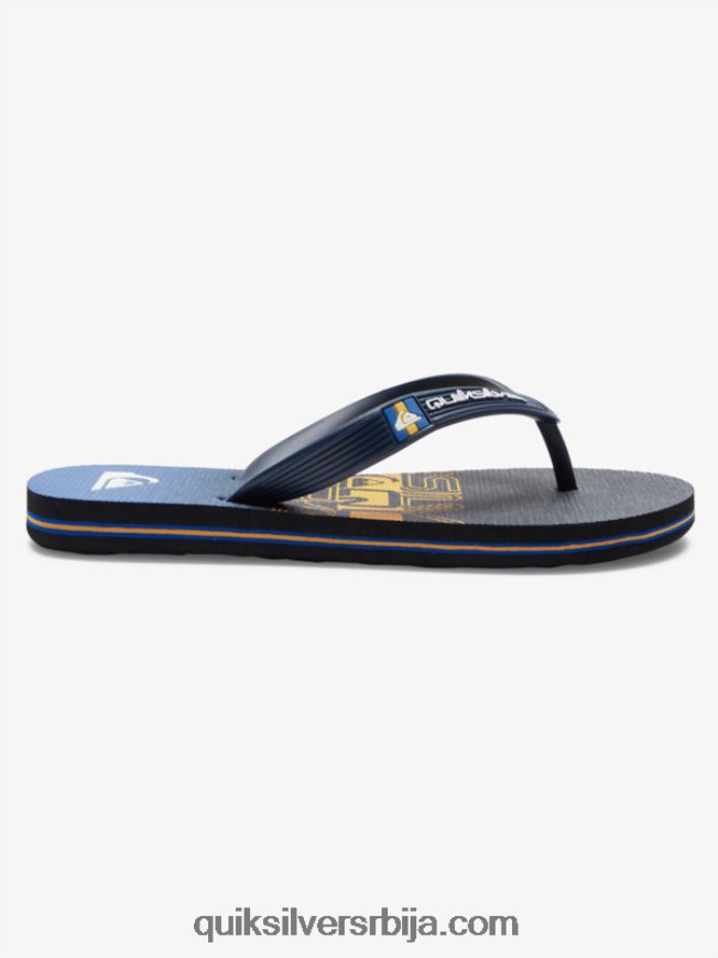 децаци Quiksilver 8-16 молокаи јапанке црно/наранџасто Z824VN2027