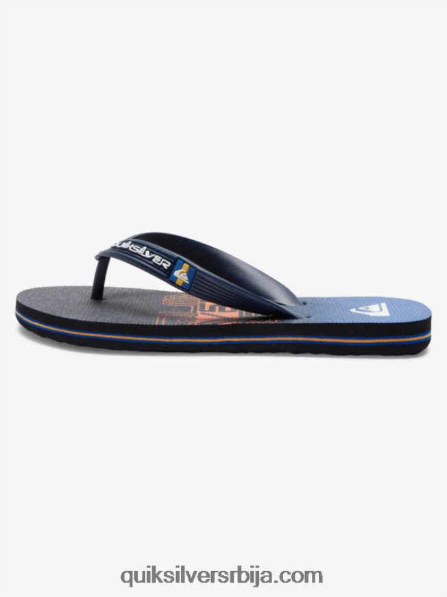децаци Quiksilver 8-16 молокаи јапанке црно/наранџасто Z824VN2027