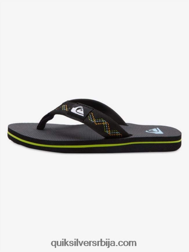 децаци Quiksilver 8-16 молокаи ушивене сандале црно/зелено Z824VN2148