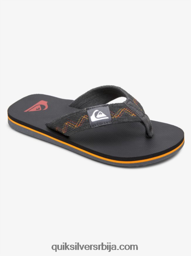 децаци Quiksilver 8-16 молокаи ушивене сандале црно/сиво/жуто Z824VN2150