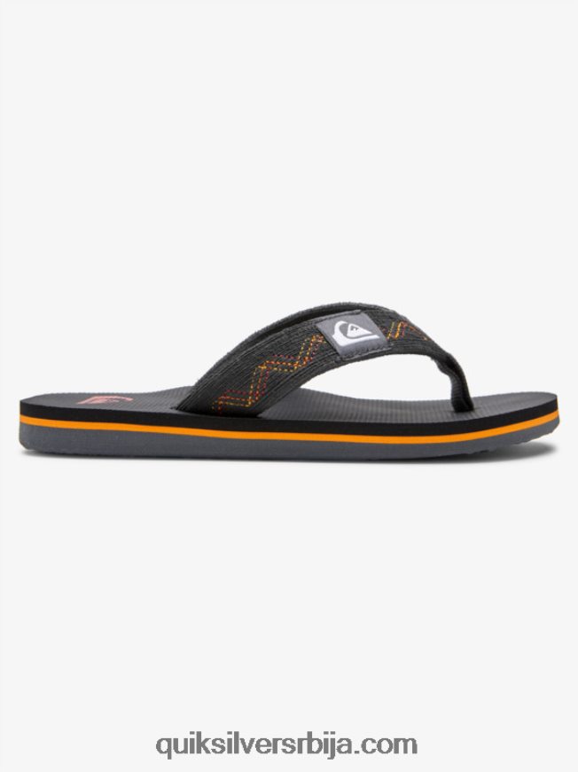 децаци Quiksilver 8-16 молокаи ушивене сандале црно/сиво/жуто Z824VN2150