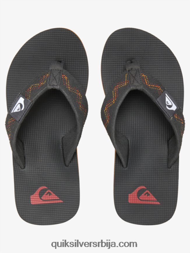 децаци Quiksilver 8-16 молокаи ушивене сандале црно/сиво/жуто Z824VN2150