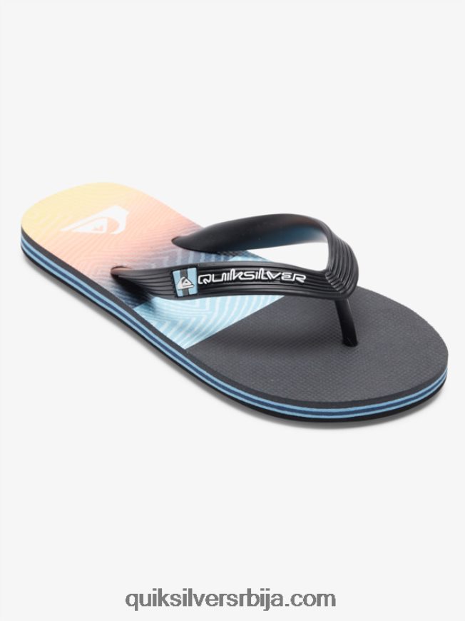 децаци Quiksilver 8-16 молокаи панел јапанке црна/наранџаста/сива Z824VN2206