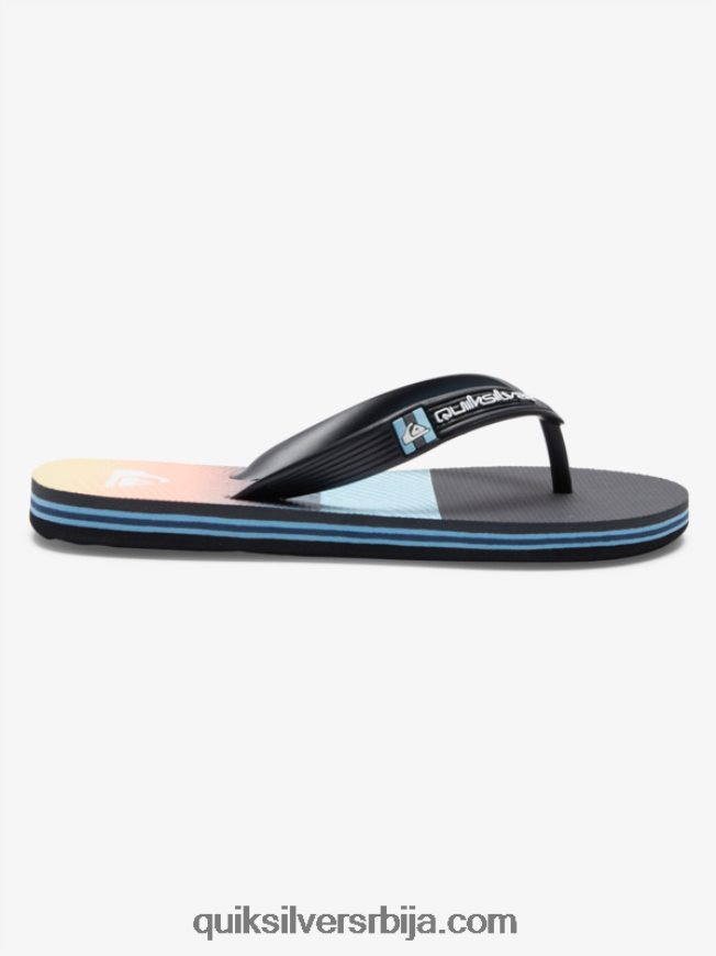 децаци Quiksilver 8-16 молокаи панел јапанке црна/наранџаста/сива Z824VN2206