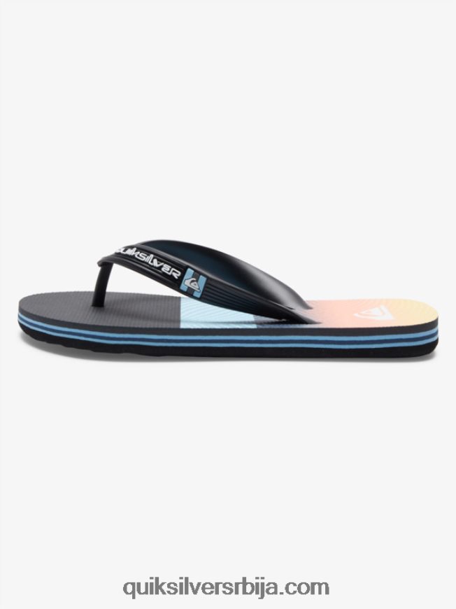 децаци Quiksilver 8-16 молокаи панел јапанке црна/наранџаста/сива Z824VN2206