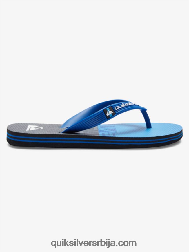 децаци Quiksilver 8-16 молокаи панел јапанке црна/плава/сива Z824VN2207