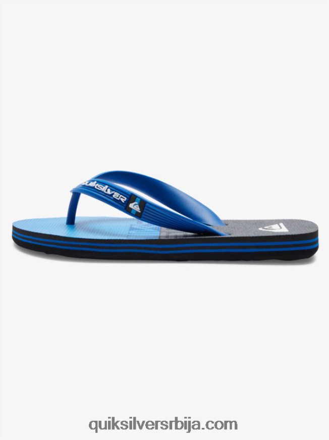 децаци Quiksilver 8-16 молокаи панел јапанке црна/плава/сива Z824VN2207