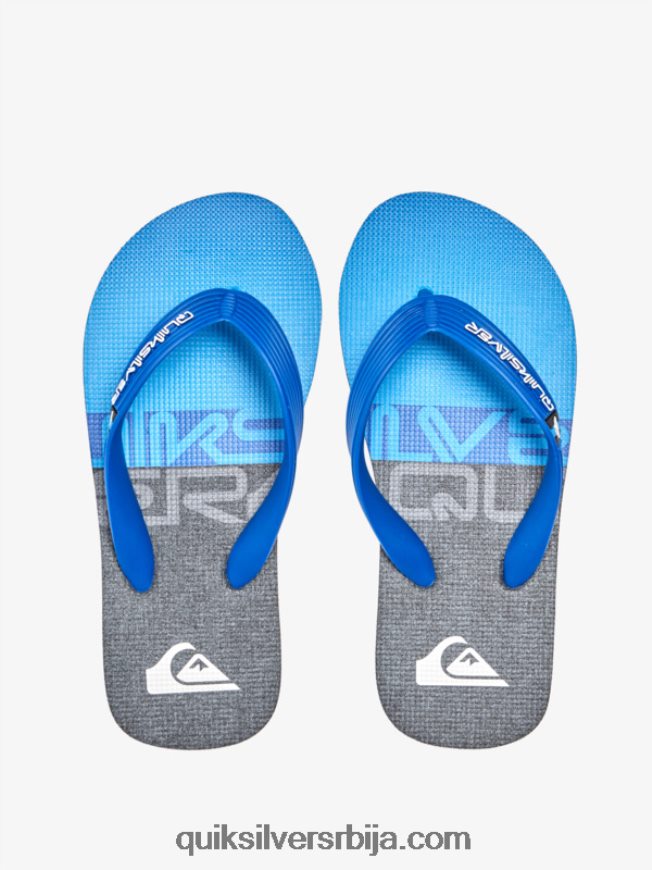 децаци Quiksilver 8-16 молокаи панел јапанке црна/плава/сива Z824VN2207