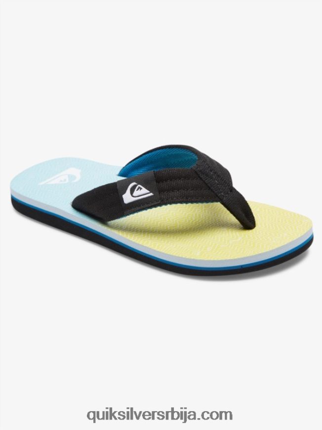 децаци Quiksilver 8-16 молокаи лаибацк омладинске основне сандале плаво/жуто Z824VN2252