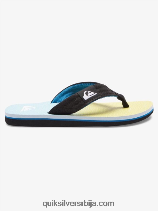децаци Quiksilver 8-16 молокаи лаибацк омладинске основне сандале плаво/жуто Z824VN2252