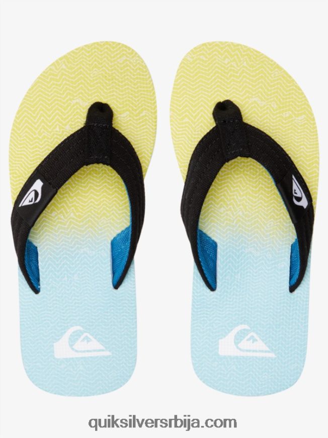 децаци Quiksilver 8-16 молокаи лаибацк омладинске основне сандале плаво/жуто Z824VN2252