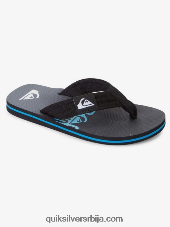 децаци Quiksilver 8-16 молокаи лаибацк омладинске основне сандале црн Z824VN2254
