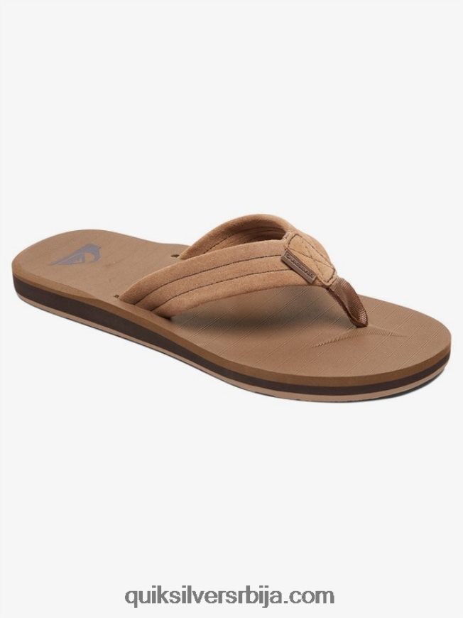 децаци Quiksilver 8-16 Царвер сандале од антилоп коже тан - чврст Z824VN2282