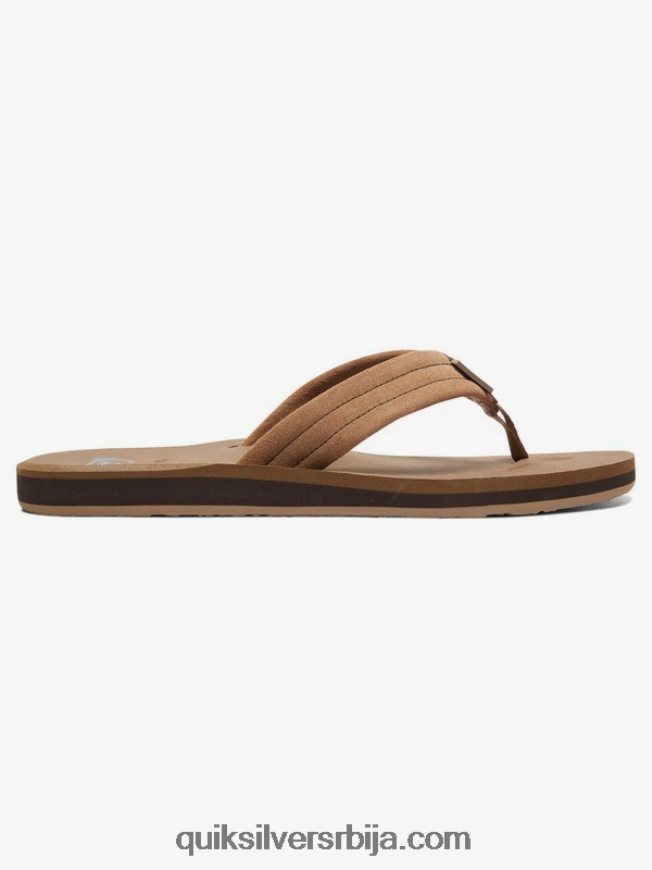 децаци Quiksilver 8-16 Царвер сандале од антилоп коже тан - чврст Z824VN2282
