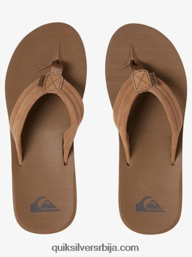децаци Quiksilver 8-16 Царвер сандале од антилоп коже тан - чврст Z824VN2282