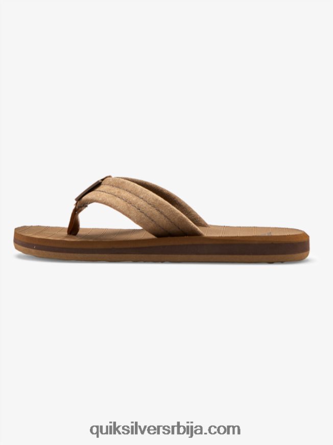 децаци Quiksilver 8-16 Царвер сандале од антилоп коже тан - чврст Z824VN2282