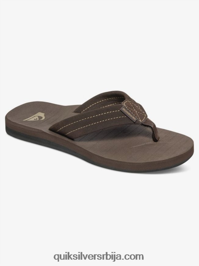 децаци Quiksilver 8-16 Царвер сандале од антилоп коже демитассе - чврст Z824VN2283