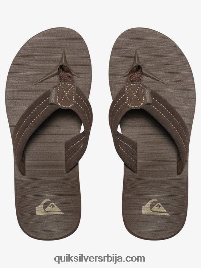 децаци Quiksilver 8-16 Царвер сандале од антилоп коже демитассе - чврст Z824VN2283