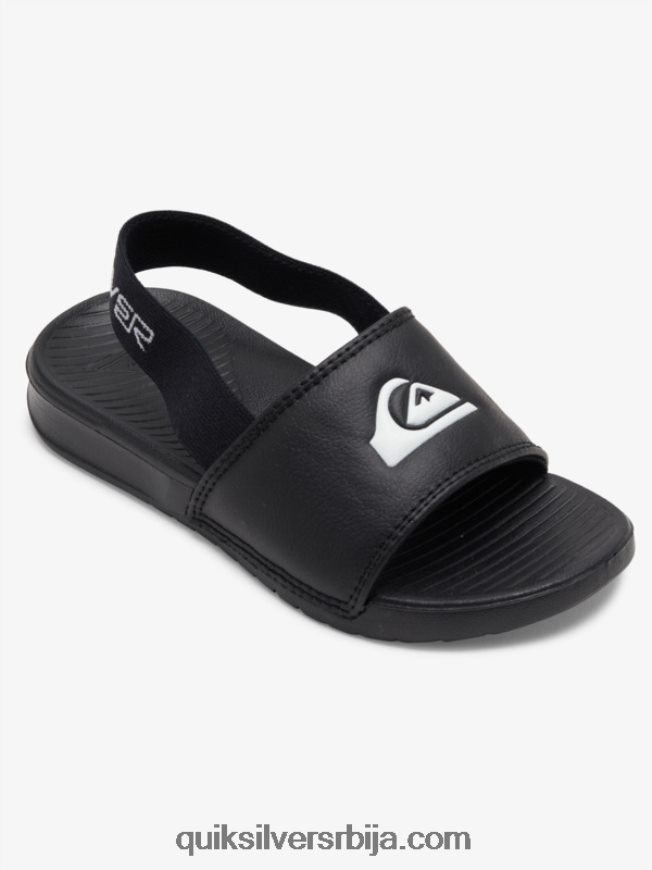 децаци Quiksilver светле сандале са ременима на обали црно бели Z824VN2163