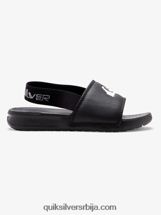 децаци Quiksilver светле сандале са ременима на обали црно бели Z824VN2163