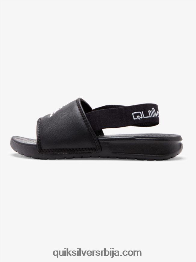 децаци Quiksilver светле сандале са ременима на обали црно бели Z824VN2163