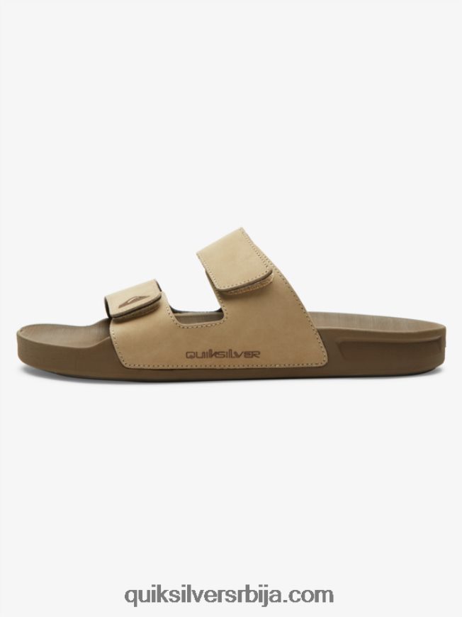 мушкарци Quiksilver риви кожне сандале са дуплим подешавањем препланулост 1 Z824VN1285