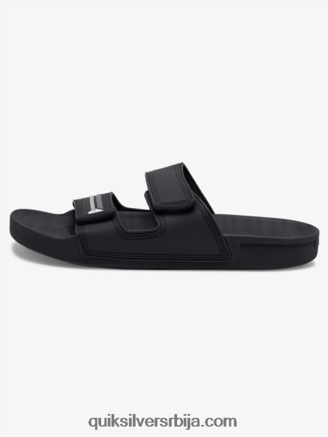 мушкарци Quiksilver риви сандале са дуплим подешавањем црно/сиво Z824VN1076
