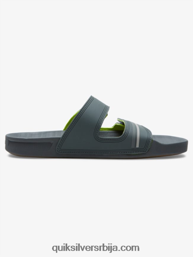 мушкарци Quiksilver риви сандале са дуплим подешавањем сива/црна/зелена Z824VN1078