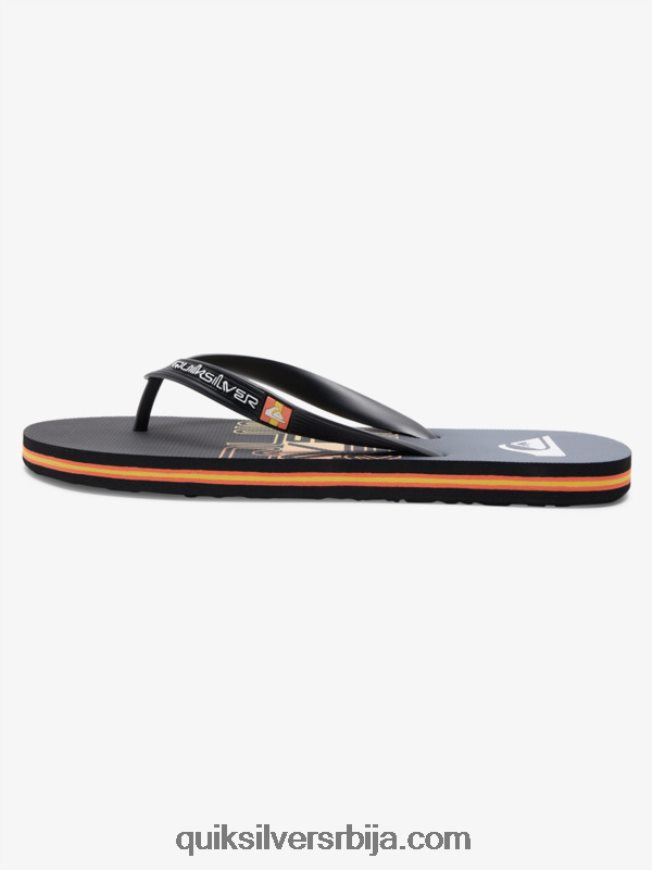 мушкарци Quiksilver молокаи вордблоцк јапанке црно/наранџасто Z824VN1136