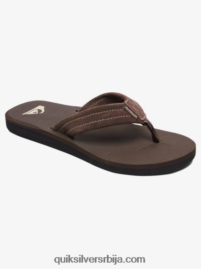 мушкарци Quiksilver царвер суеде кожне сандале демитассе - чврст Z824VN1631