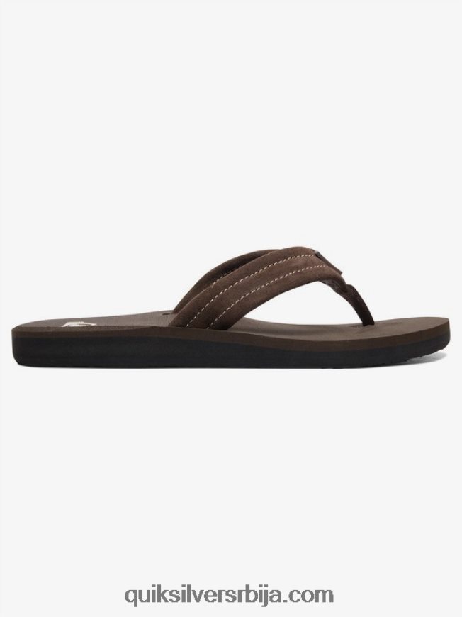 мушкарци Quiksilver царвер суеде кожне сандале демитассе - чврст Z824VN1631