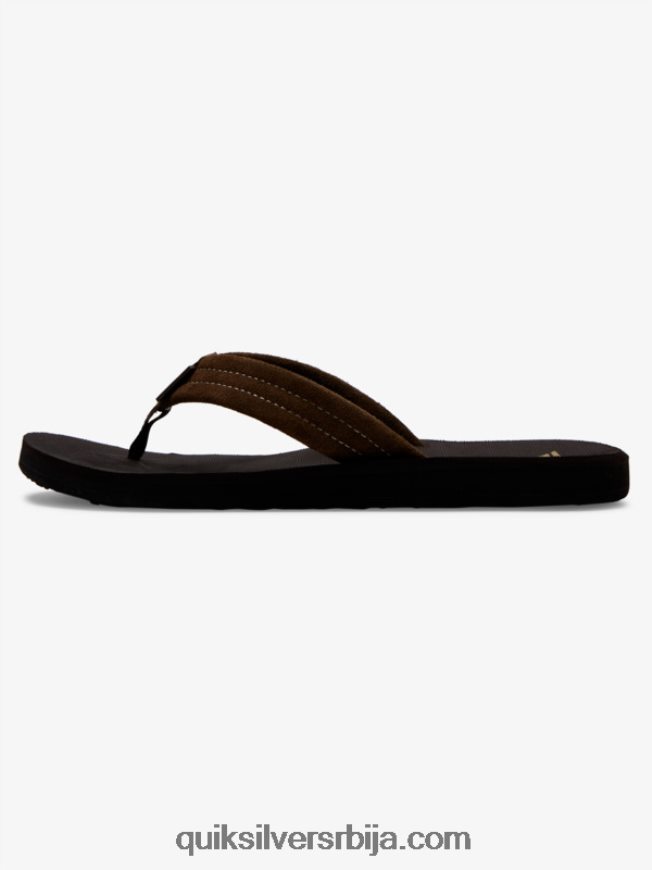 мушкарци Quiksilver царвер суеде кожне сандале демитассе - чврст Z824VN1631