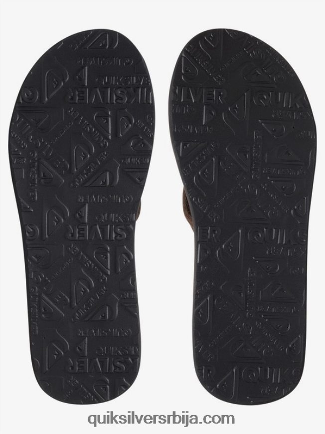 мушкарци Quiksilver царвер суеде кожне сандале демитассе - чврст Z824VN1631