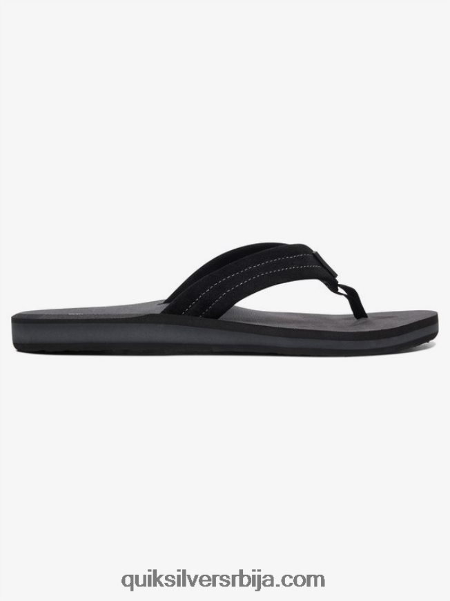 мушкарци Quiksilver царвер суеде кожне сандале чврста црна Z824VN1632