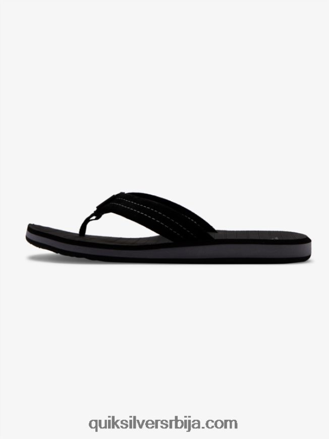 мушкарци Quiksilver царвер суеде кожне сандале чврста црна Z824VN1632