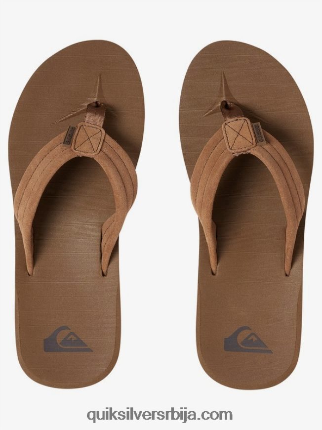 мушкарци Quiksilver царвер суеде кожне сандале тан - чврст Z824VN1633