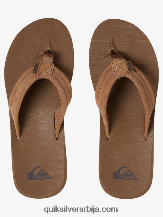 мушкарци Quiksilver царвер суеде кожне сандале тан - чврст Z824VN1633