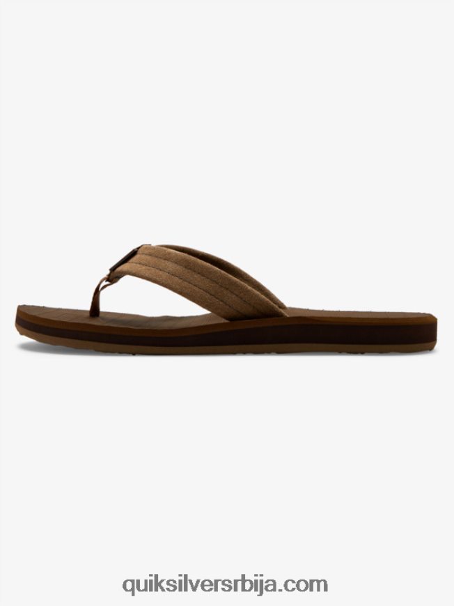 мушкарци Quiksilver царвер суеде кожне сандале тан - чврст Z824VN1633