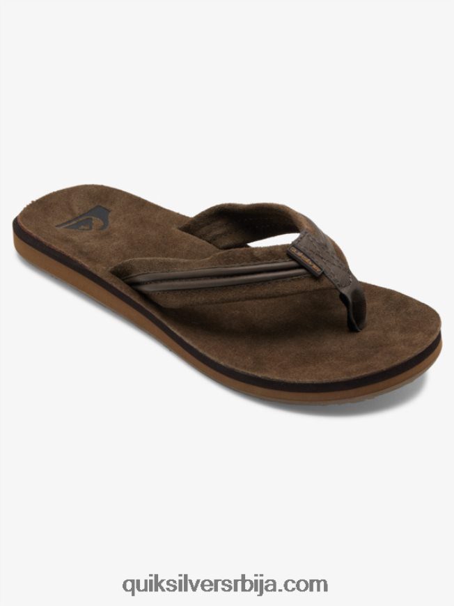 мушкарци Quiksilver резбарске кожне сандале браон Z824VN1773