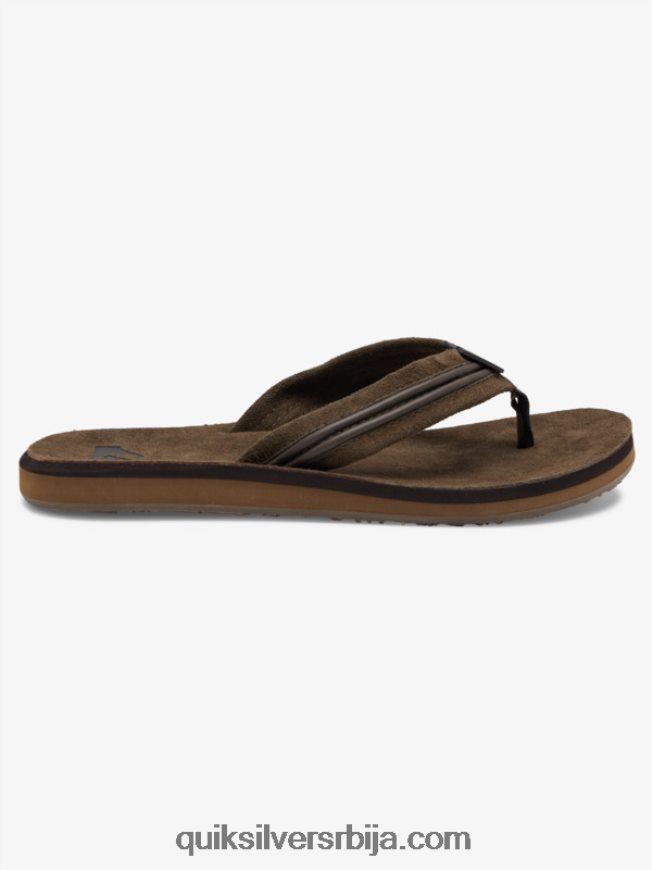 мушкарци Quiksilver резбарске кожне сандале браон Z824VN1773