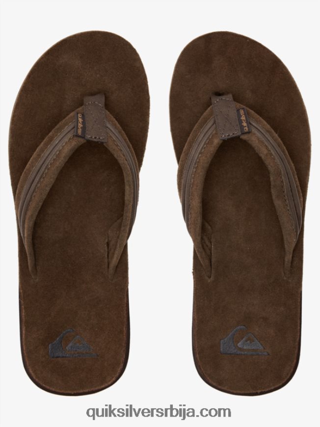 мушкарци Quiksilver резбарске кожне сандале браон Z824VN1773