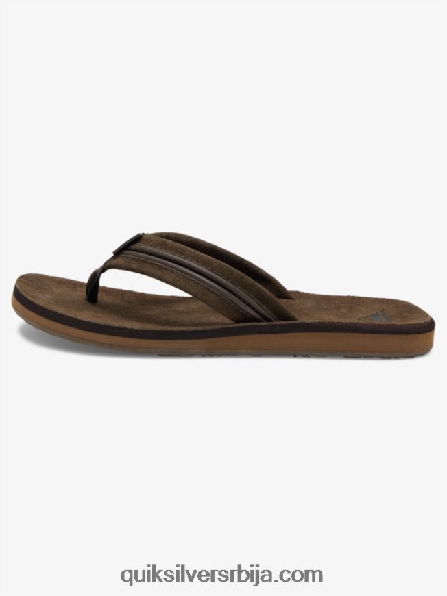 мушкарци Quiksilver резбарске кожне сандале браон Z824VN1773
