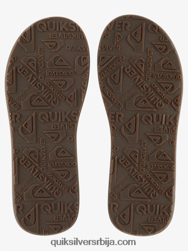 мушкарци Quiksilver резбарске кожне сандале тан - чврст Z824VN1774