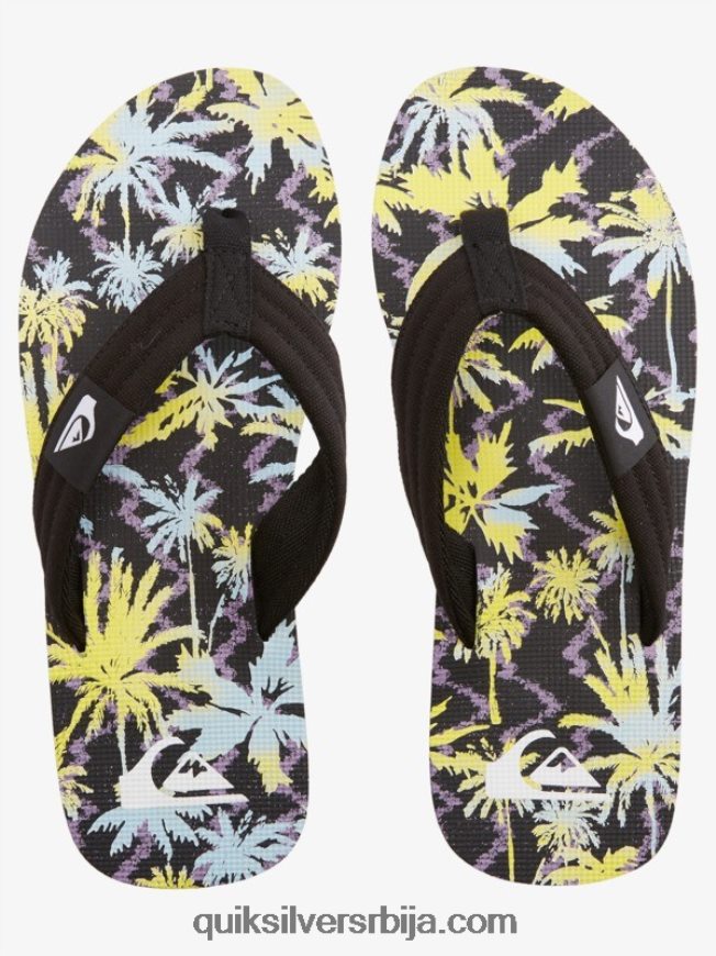 мушкарци Quiksilver молокаи опуштене сандале црно/жуто Z824VN1833
