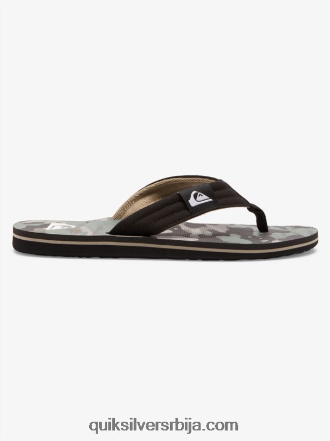 мушкарци Quiksilver молокаи опуштене сандале црно/зелено Z824VN491